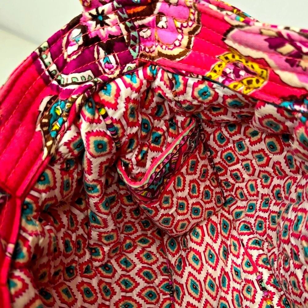 Vera Bradley Call Me Coral Quilted Handbag‎ Women's Floral Fabric Summer Resort